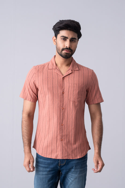 Slim Fit Striped Casual Shirt