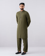 Regular Fit Embroidered Semi-Formal Kabli Set