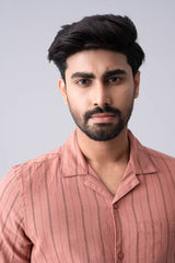 Slim Fit Striped Casual Shirt