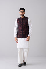 Regular Fit Embroidered Formal Waistcoat