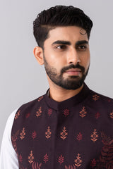 Regular Fit Embroidered Formal Waistcoat
