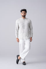 Regular Fit Embroidered Cotton Fatua