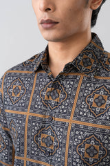 Slim Fit Printed Casual Shirt