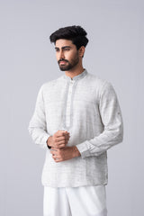 Regular Fit Embroidered Cotton Fatua