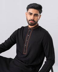 Regular Fit Embroidered Semi-Formal Kabli Set