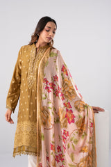 Smart Fit Embroidered Two-Piece Lawn with Silk Dupatta