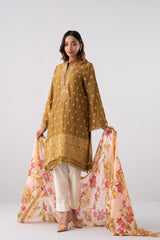 Smart Fit Embroidered Two-Piece Lawn with Silk Dupatta