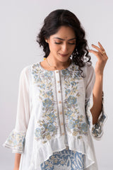 Smart Fit Embroidered Three-Piece Ethnic Set