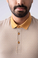 Regular Fit Jacquard Mercerised Polo Shirt