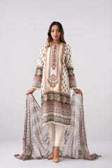 Smart Fit Embroidered and Digital-Printed Two-Piece Lawn
