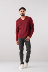 Regular Fit Full Sleeve V-Neck Sweater