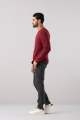 Regular Fit Full Sleeve V-Neck Sweater
