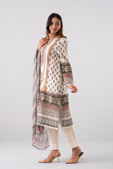 Smart Fit Embroidered and Digital-Printed Two-Piece Lawn