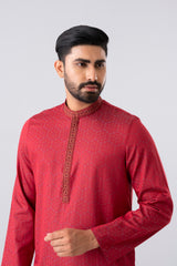 Regular Fit Embroidered Semi-Formal Panjabi