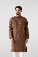 Regular Fit Jacquard Cotton Semi-Formal Panjabi