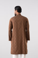 Regular Fit Jacquard Cotton Semi-Formal Panjabi