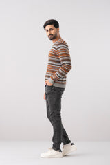 Regular Fit Yarn-Dyed Cotton Sweater