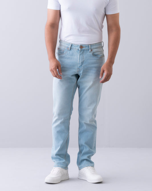 Straight Fit Blue Jeans
