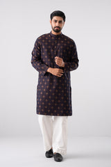Regular Fit Jacquard Cotton Semi-Formal Panjabi