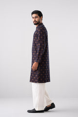 Regular Fit Jacquard Cotton Semi-Formal Panjabi