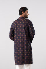 Regular Fit Jacquard Cotton Semi-Formal Panjabi