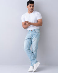Straight Fit Blue Jeans