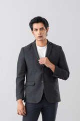 Dobby-Textured Blazer