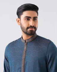 Regular Fit Embroidered Semi-Formal Panjabi