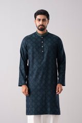 Regular Fit Embroidered Semi-Formal Panjabi
