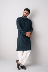 Regular Fit Embroidered Semi-Formal Panjabi