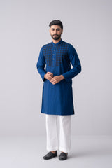 Regular Fit Cotton Semi-Formal Panjabi