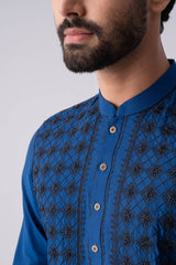 Regular Fit Cotton Semi-Formal Panjabi