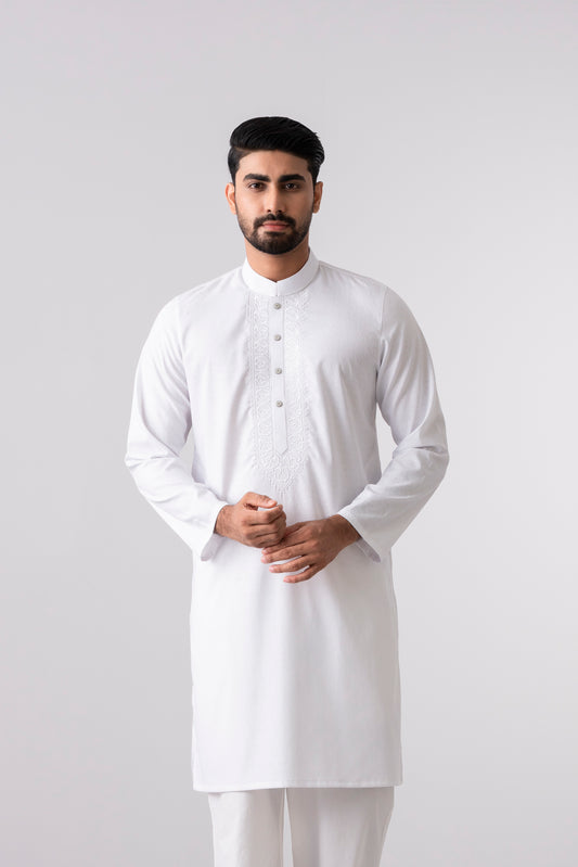 Regular Fit Embroidered Semi-Formal Panjabi
