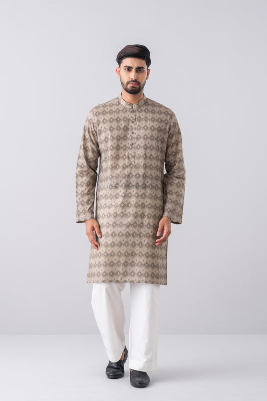 Regular Fit Printed Cotton Panjabi