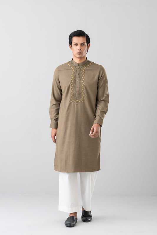 Regular Fit Embroidered Formal Panjabi