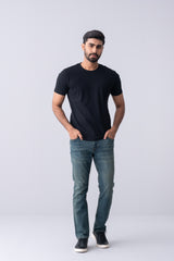 Straight Fit Vintage Teal Jeans