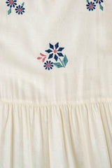 Floral Embroidered Jacquard Long Dress