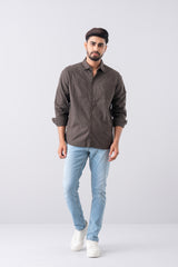 Regular Fit Solid Casual Shirt