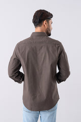 Regular Fit Solid Casual Shirt
