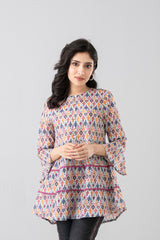 Ikat Digital Printed Fashion Top - Mystika