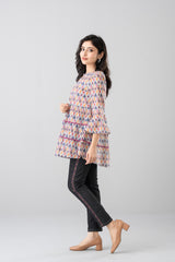Ikat Digital Printed Fashion Top - Mystika