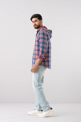 Regular Fit Reversible Hooded Casual Shirt