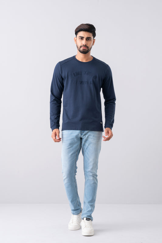 Regular Fit Long Sleeve Applique T-Shirt