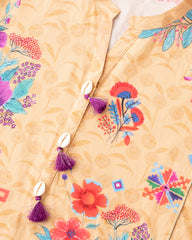 Relaxed Fit Digital Printed Three-Piece Lawn with Chiffon Dupatta