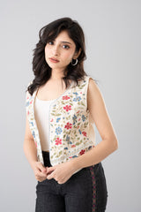 Embroidered Bolero Crop Top