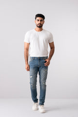 Slim Fit Dusty Clouds Jeans
