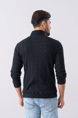 Body Fitted Long Sleeve Turtle Neck Ribbed T-Shirt