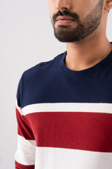 Regular Fit Engineered Striped T-Shirt