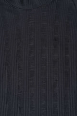 Body Fitted Long Sleeve Turtle Neck Ribbed T-Shirt