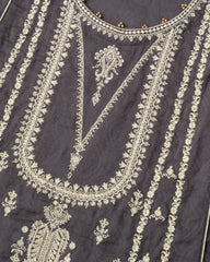 Smart Fit Embroidered Three-Piece Lawn with Chiffon Dupatta